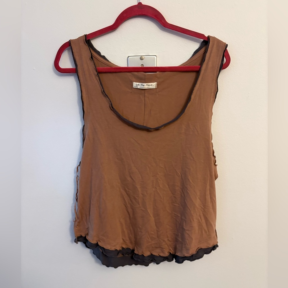 Free People Brown Sleeveless Top